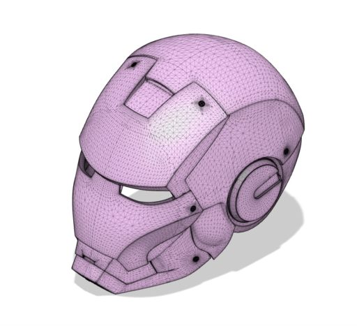 casque d'armure de super hero conçu en dessin 3D