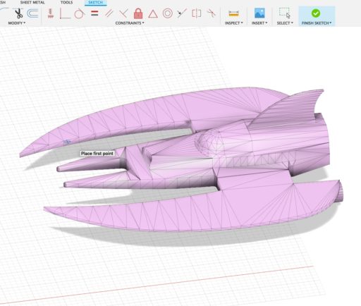 cours online de dessin 3D d'un avion