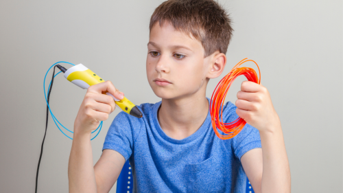 Visuel sur les stylos 3D pour atelier scientifique pour enfant sur le thème des stylos 3D
